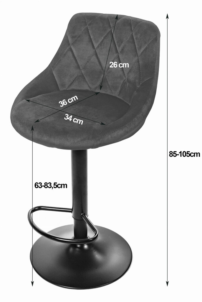 Bāra krēsli - zaļš samts / melna pamatne x 2 gab. cena un informācija | Virtuves un ēdamistabas krēsli | 220.lv