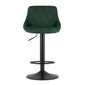 Bāra krēsli - zaļš samts / melna pamatne x 2 gab. cena un informācija | Virtuves un ēdamistabas krēsli | 220.lv