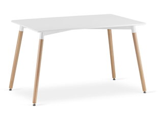 Стол, 120 см x 80 см, белый цена и информация | Кухонные и обеденные столы | 220.lv