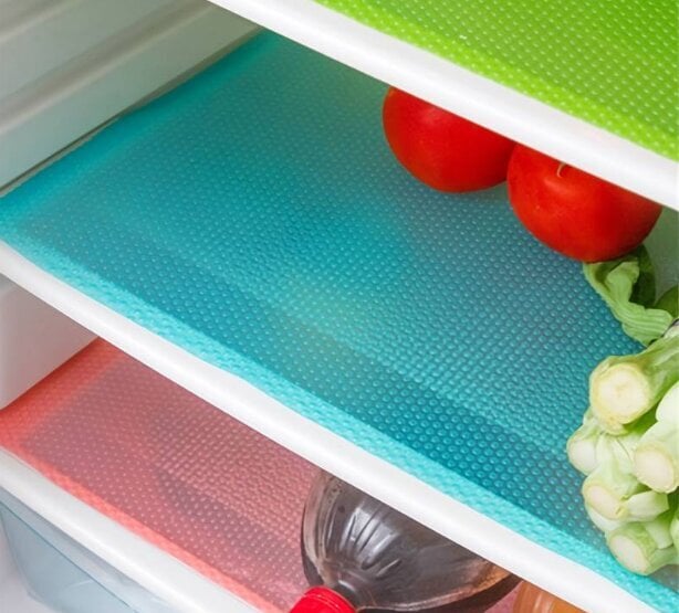 Ūdensnecaurlaidīgi ledusskapja paklājiņi - 4 gab. cena un informācija | Virtuves piederumi | 220.lv