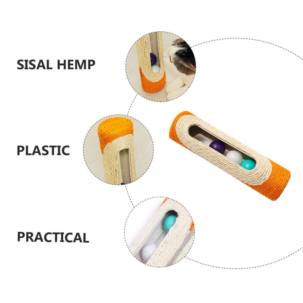 Kaķu skrāpēšanas dēļa rotaļlieta oranža cena un informācija | Rotaļlietas kaķiem | 220.lv