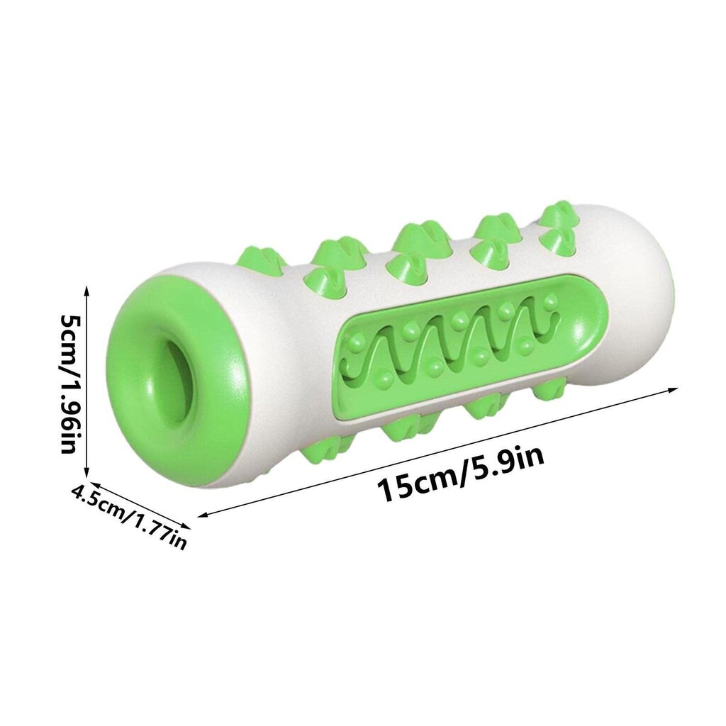 Suņu zobu birstes rotaļlieta, zaļa cena un informācija | Suņu rotaļlietas | 220.lv