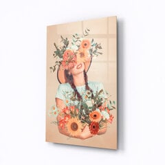 Картина из закаленного стекла - Девушка с косичками цена и информация | Картины | 220.lv