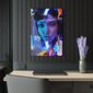 Rūdīta stikla glezna - Meitene neona gaismā цена и информация | Gleznas | 220.lv
