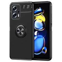 „Ring“ Kickstand (TPU) чехол - чёрный (Poco X4 GT / Redmi Note 11T Pro / Redmi Note 11T Pro+) цена и информация | Чехлы для телефонов | 220.lv