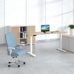 ErgoLab H-regulējams galds, balts, 120x70 cm cena un informācija | Datorgaldi, rakstāmgaldi, biroja galdi | 220.lv