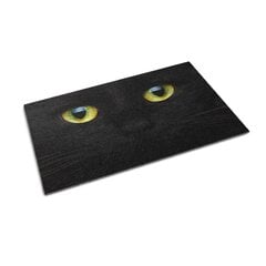 Durvju paklājs Melns Kaķis, 150x100 cm cena un informācija | Kājslauķi | 220.lv