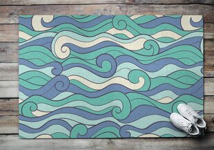 Durvju paklājs Jūras Viļņi, 150x100 cm cena un informācija | Kājslauķi | 220.lv