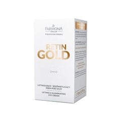 farmona retin gold lifting and brightening eye cream 50 ml цена и информация | Наносите на чистую кожу лица. Подержите около 10-15 минут и смойте водой. | 220.lv