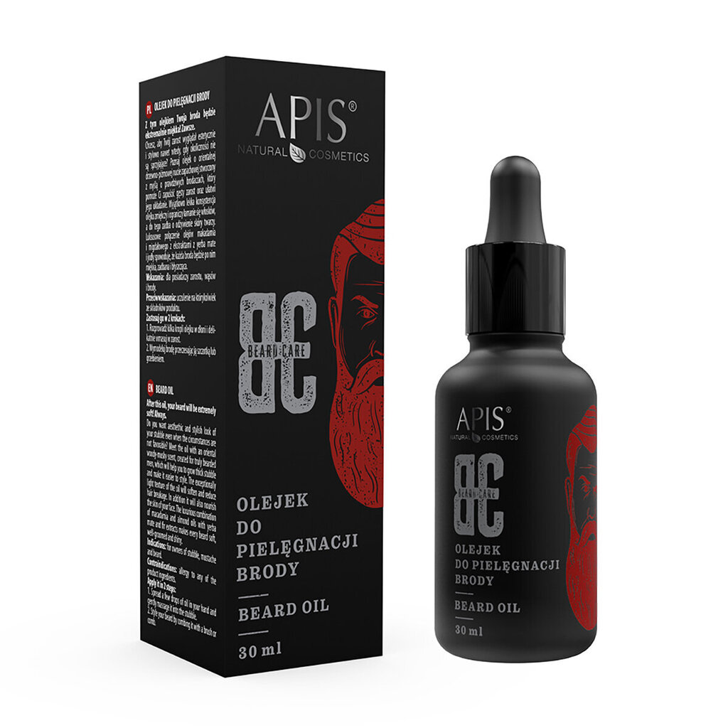 Bārdas eļļa vīriešiem Apis Natural Cosmetics, 30ml cena un informācija | Skūšanās piederumi, kosmētika | 220.lv