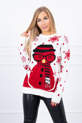 Ziemassvētku džemperis sievietēm 21031, balts cena un informācija | Sieviešu džemperi | 220.lv