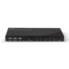 Lindy 4 Port HDMI 18G, USB 2.0 & Audio KVM Switch cena un informācija | Komponentu piederumi | 220.lv