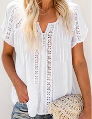 Женская футболка в стиле бохо WEYI, белая цена и информация | Женские блузки, рубашки | 220.lv