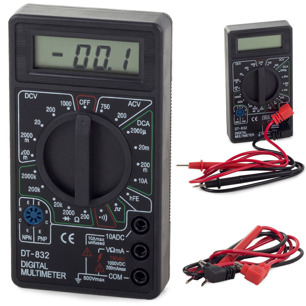 Elektroniskais digitālais LCD multimetrs цена и информация | Rokas instrumenti | 220.lv