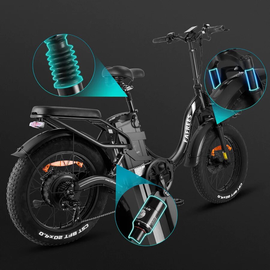 Elektriskais velosipēds Fafrees F20 X-Max, 20", sarkans cena un informācija | Elektrovelosipēdi | 220.lv