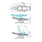 azzurro 870 3 motoru elektriskais kosmētikas krēsls balts cena un informācija | Mēbeles skaistumkopšanas saloniem | 220.lv