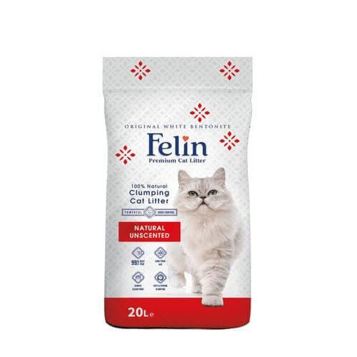 Felin Natural 20l cementējošās smiltis kaķu tualetei цена и информация | Smiltis un pakaiši | 220.lv