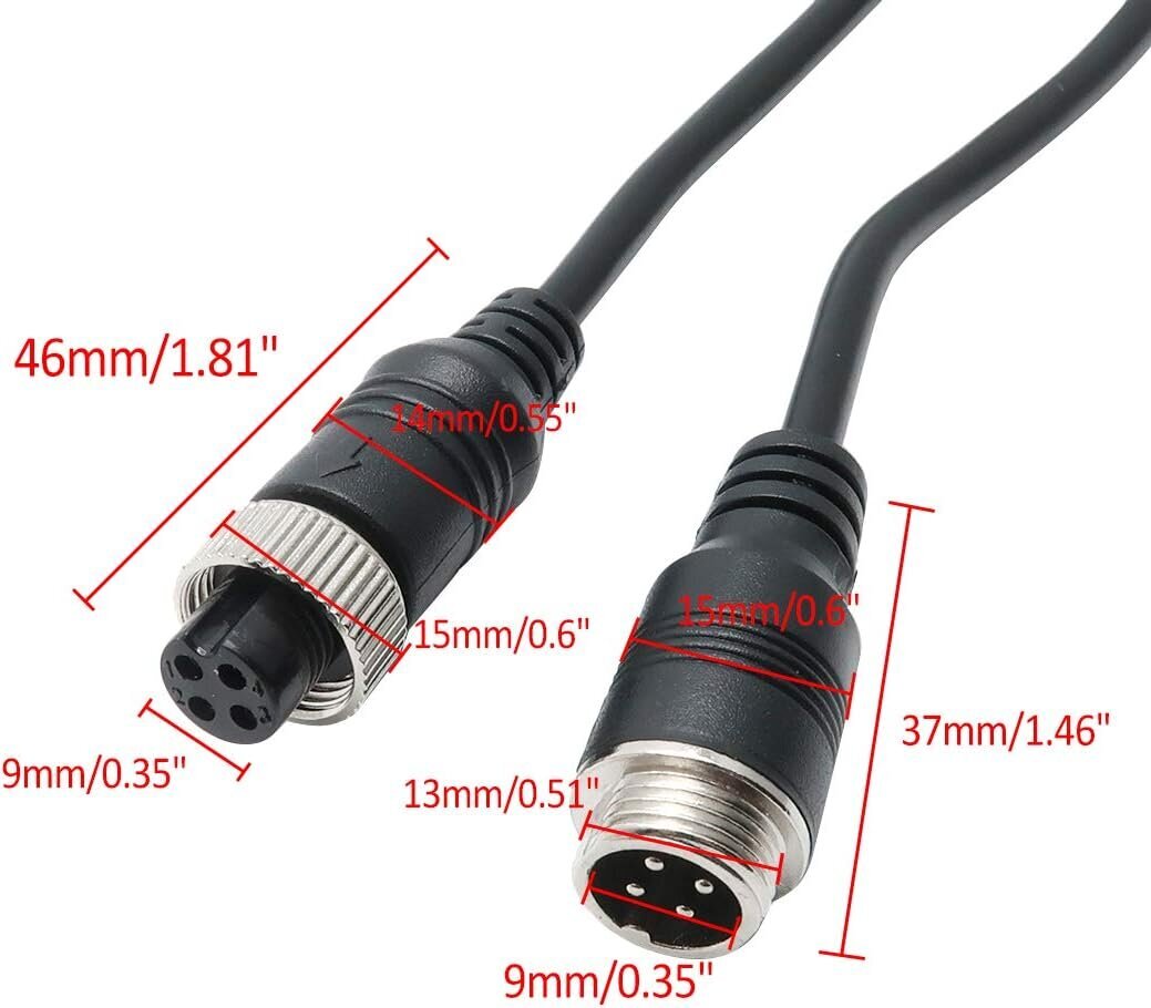 Video barošanas kabelis Powermax 4PIN PVMK05 cena un informācija | Parkošanas sistēmas | 220.lv