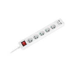 Elektrotīkla pagarinātājs 5 kontaktligzdas + 2 usb kontaktligzdas ar slēdzi -1,5 m rebel cena un informācija | Pagarinātāji | 220.lv