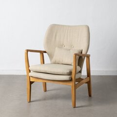 Кресло 67 x 73 x 84 cm Синтетическая ткань Бежевый Деревянный цена и информация | Кресла для отдыха | 220.lv