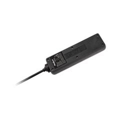 Melns pagarinātājs ar slēdzi un 3 kontaktligzdām - 3 m (1,5 mm) rebel cena un informācija | Pagarinātāji | 220.lv