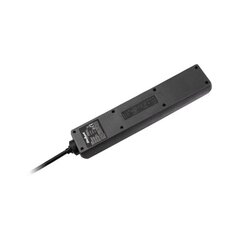 Elektrotīkla pagarinātājs melns, 5 kontaktligzdas ar slēdzi, kabelis 3 m (1,5 mm) rebel cena un informācija | Pagarinātāji | 220.lv