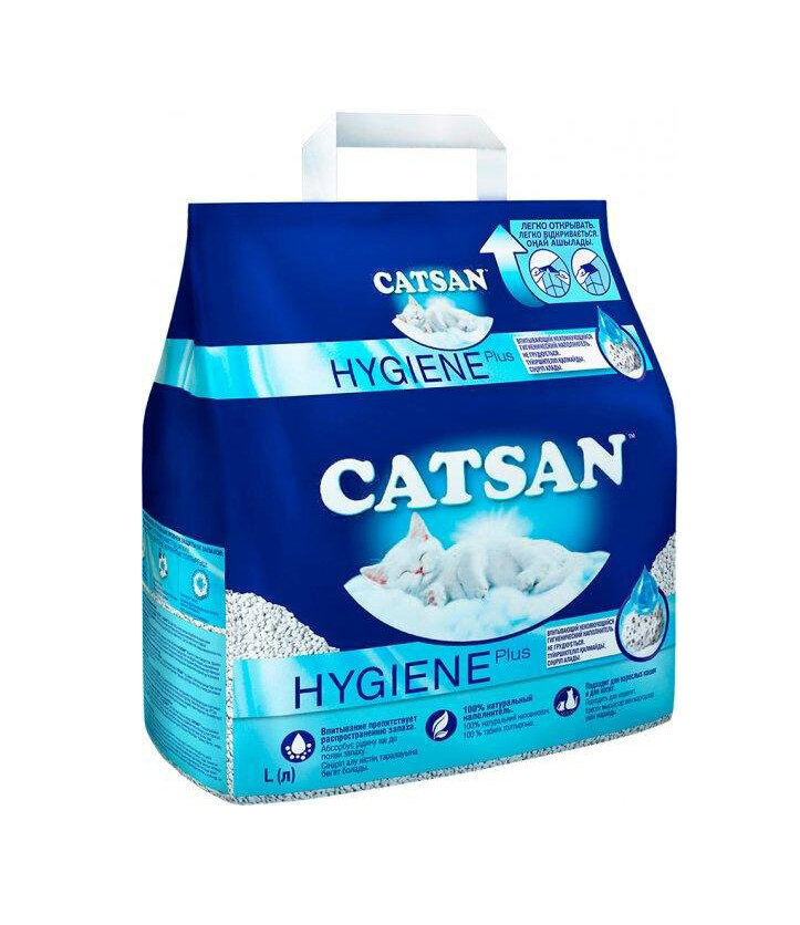 Catsan Hygiene Plus smiltis 18 l x 2 цена и информация | Smiltis un pakaiši | 220.lv