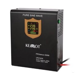 Sienas ups ar tīra sinusoidālā viļņa invertoru un uzlādes funkciju 12v 230v 500va/300w kemot prosinus-500 цена и информация | Тип батареек | 220.lv