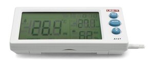 Meteoroloģiskā stacija (temperatūras mērītājs + āra sensors) uni-t a12t цена и информация | Метеорологические станции, термометры | 220.lv