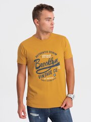 T-krekls vīriešiem Ombre Clothing 124248-7, dzeltens cena un informācija | Vīriešu T-krekli | 220.lv