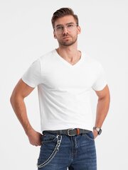T-krekls vīriešiem Ombre Clothing 124563-7, balts cena un informācija | Vīriešu T-krekli | 220.lv