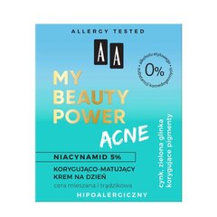 Ежедневный крем для лица для проблемной кожи AA My Beauty Power Acne, 50 мл цена и информация | Кремы для лица | 220.lv