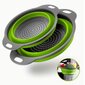 Salokāmu silikona virtuves sietiņu komplekts, zaļš cena un informācija | Virtuves piederumi | 220.lv