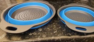 Salokāmu silikona virtuves sietiņu komplekts, zils cena un informācija | Virtuves piederumi | 220.lv