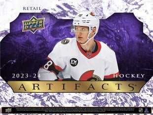 Hokeja kartītes Upper Deck Artifacts Hockey 2023/2024 Blaster Box cena un informācija | Kolekcionējamas kartiņas | 220.lv