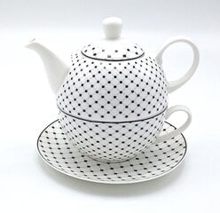 Набор для чая, чашка 250мл с блюдцем+чайник 400 мл цена и информация | Стаканы, фужеры, кувшины | 220.lv