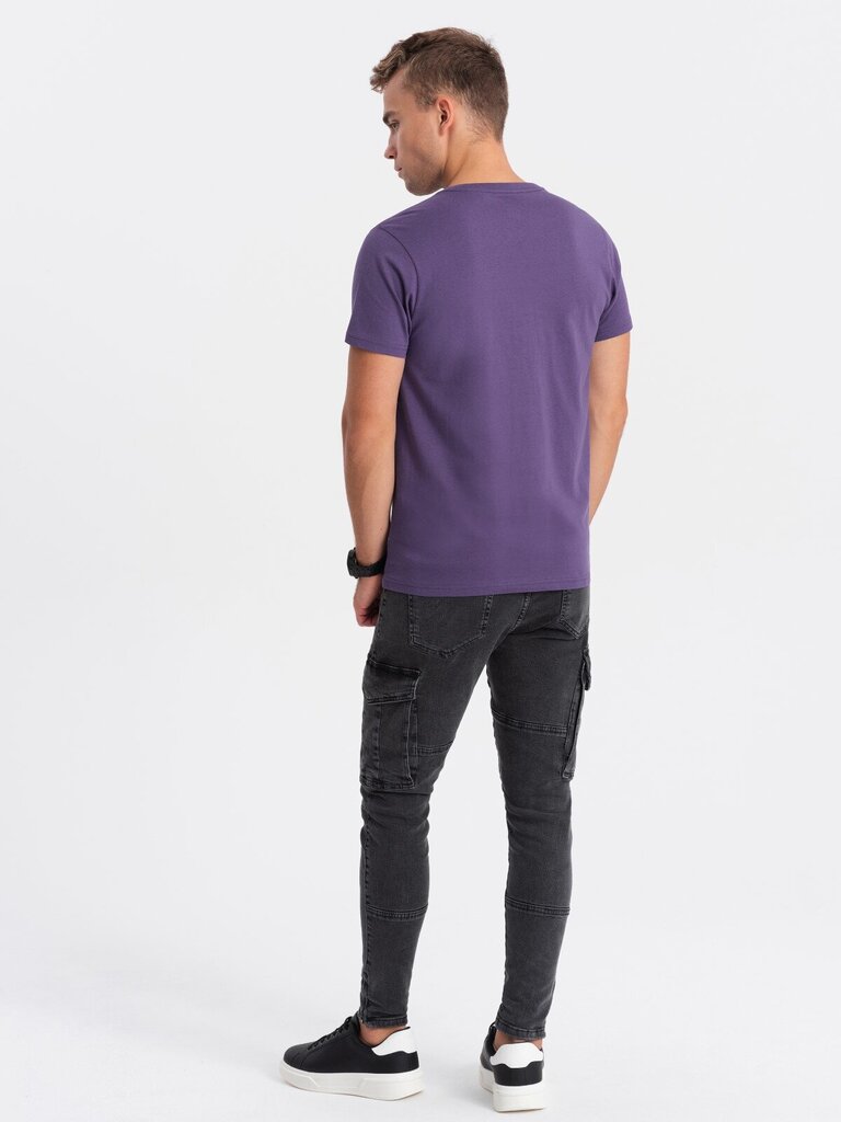 T-krekls vīriešiem Ombre Clothing 124280-7, violets цена и информация | Vīriešu T-krekli | 220.lv
