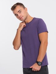 мужская классическая базовая футболка из хлопка - фиолетовая v9 om-tsbs-0146 124280-7 цена и информация | Мужские футболки | 220.lv