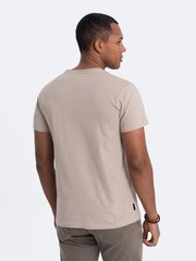 T-krekls vīriešiem Ombre Clothing 124278-7, bēšs cena un informācija | Vīriešu T-krekli | 220.lv