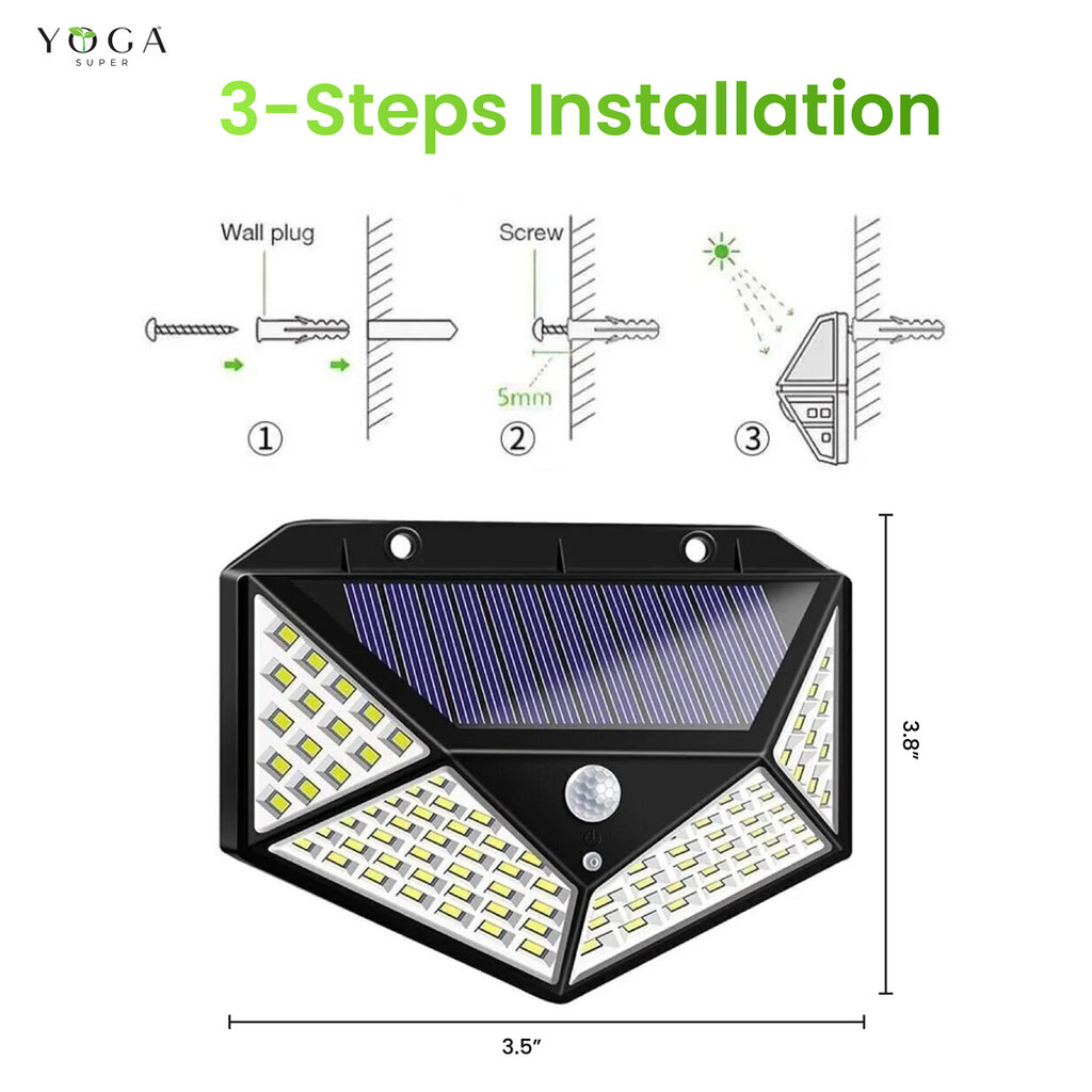 LED lampa ar saules bateriju 100-SMD цена и информация | Āra apgaismojums | 220.lv