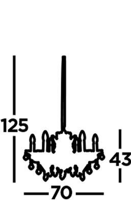 Searchlight piekaramais gaismeklis Paris 8736-6SS cena un informācija | Piekaramās lampas | 220.lv