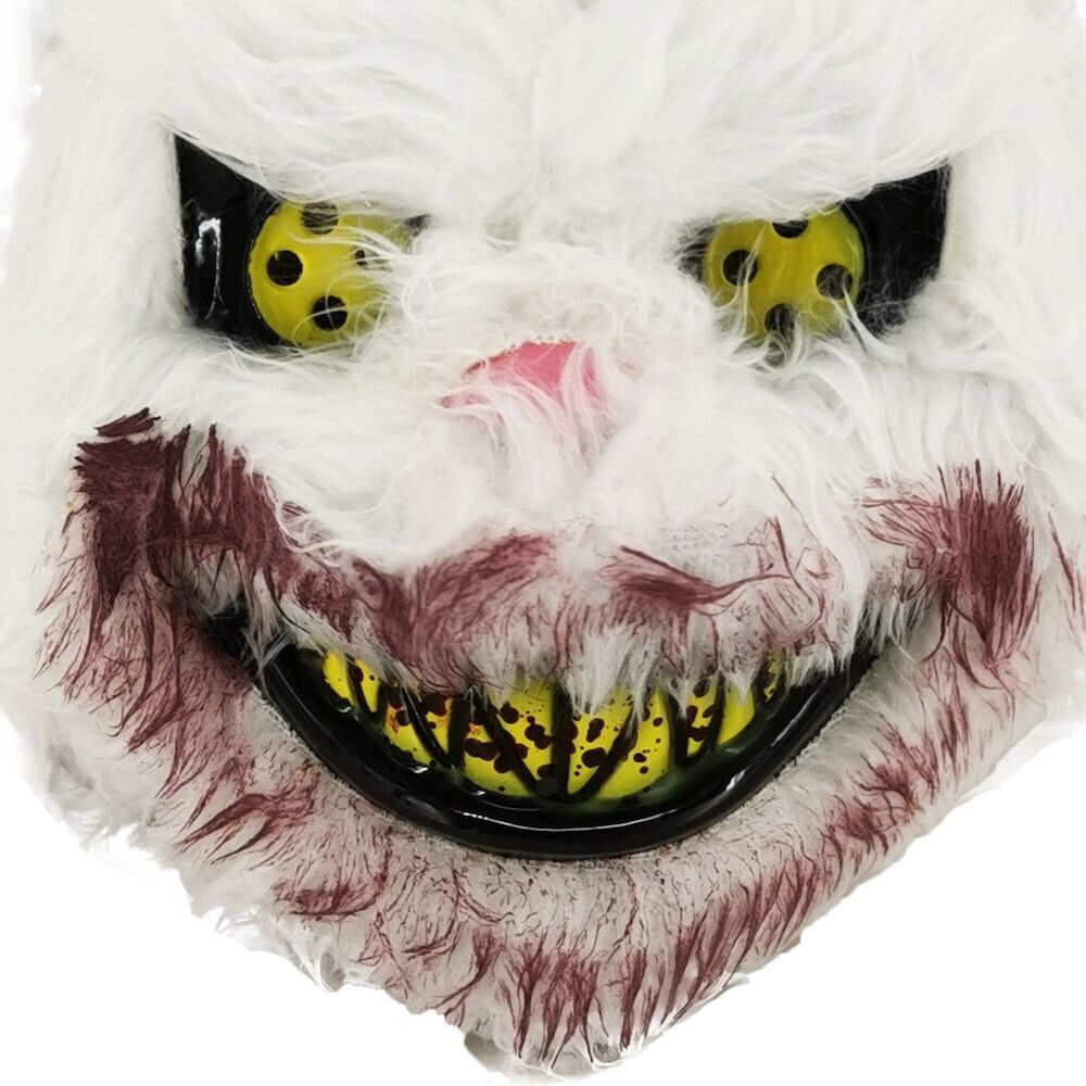 Helovīna sejas maska, balts trusis cena un informācija | Karnevāla kostīmi, maskas un parūkas | 220.lv
