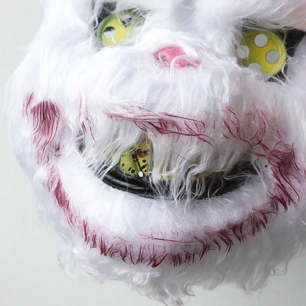 Helovīna sejas maska, balts trusis cena un informācija | Karnevāla kostīmi, maskas un parūkas | 220.lv