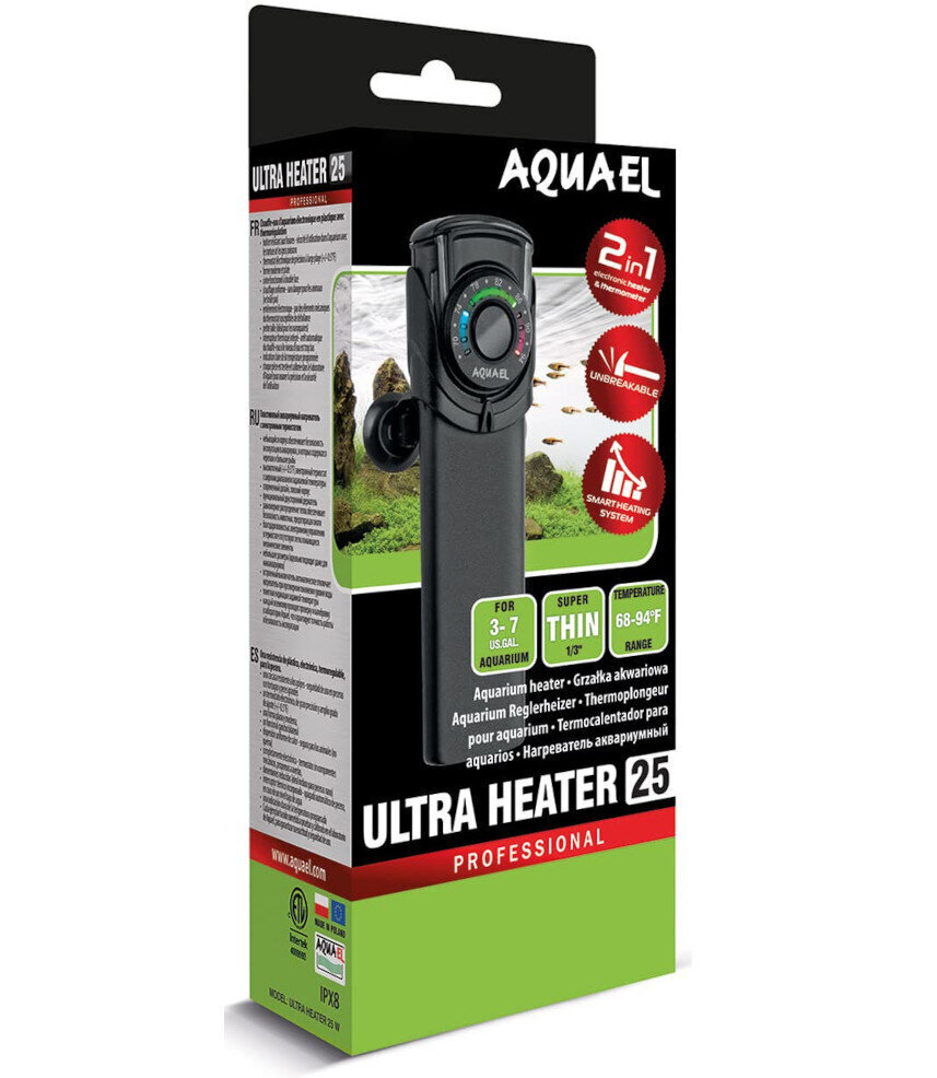 Akvārija sildītājs Aquael Ultra Heater D&N, 25 W cena un informācija | Akvāriji un aprīkojums | 220.lv