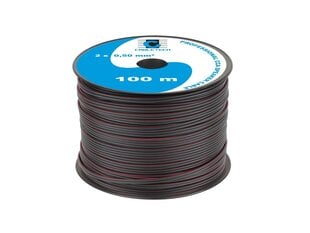 skaļruņa kabelis 0,50 mm, melns cena un informācija | Auduma vadi un spaiļu bloki | 220.lv