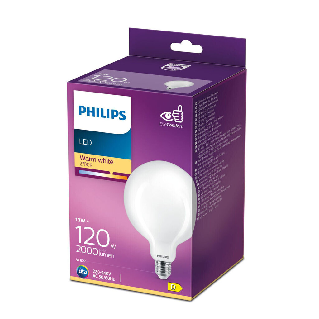 LED Spuldze Philips 12,4 x 17,7 cm E27 13 W 2000 Lm (2700 K) цена и информация | Spuldzes | 220.lv