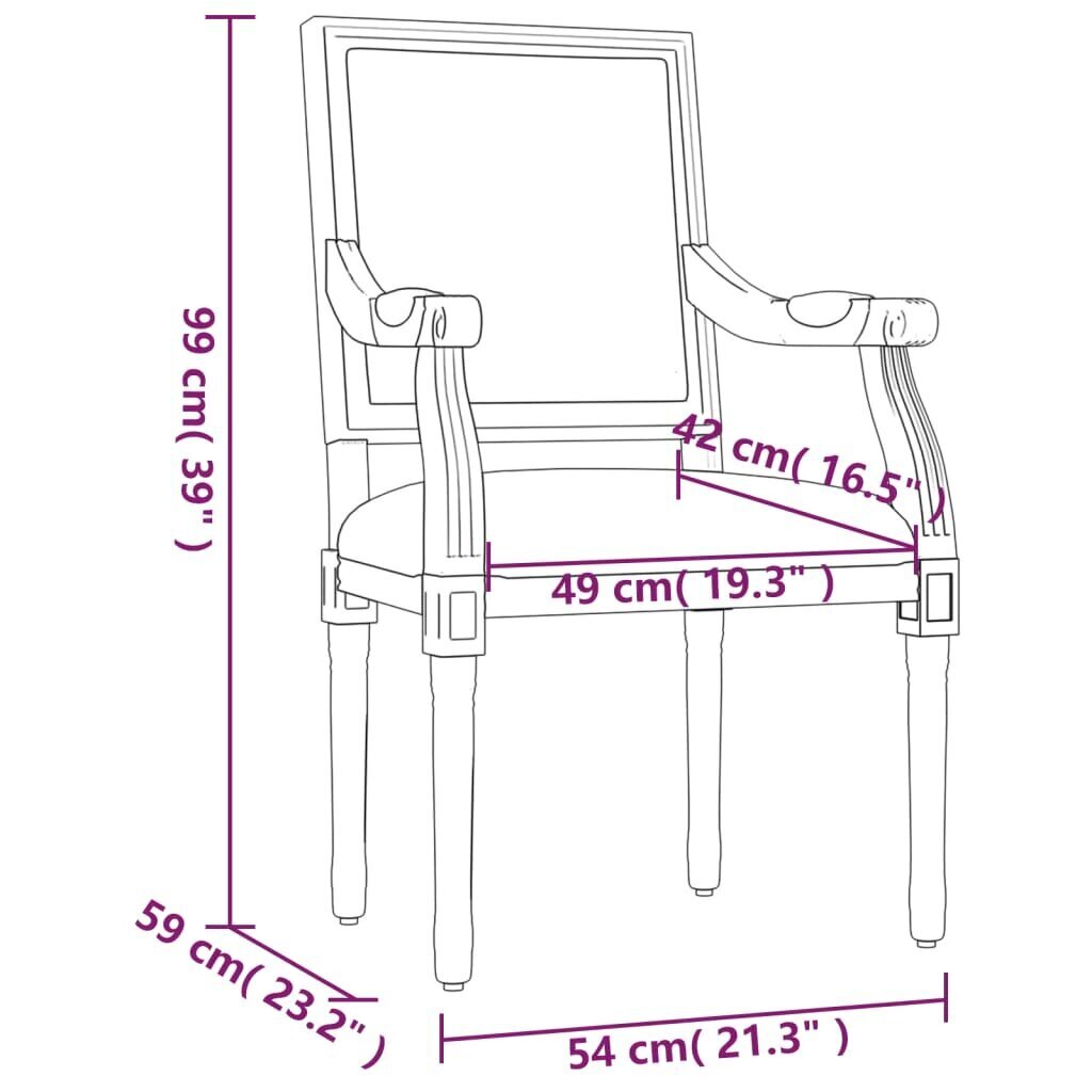 Krēsls vidaXL, pelēks cena un informācija | Atpūtas krēsli | 220.lv