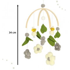 Bērnu gultiņas karuselis ar ziediem un bitēm цена и информация | Игрушки для малышей | 220.lv