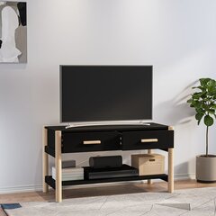 TV skapis, melns, 82x38x45cm цена и информация | Тумбы под телевизор | 220.lv