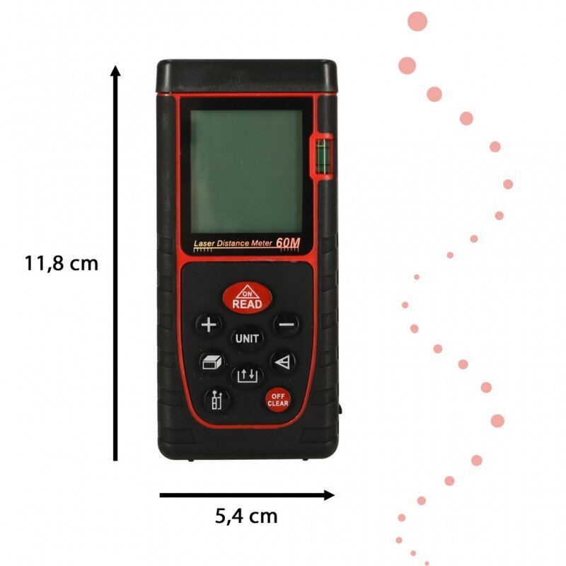 Digitālais lāzera attāluma mērītājs, 1 gab. cena un informācija | Rokas instrumenti | 220.lv